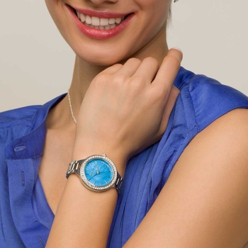 Relógio glitter blue
