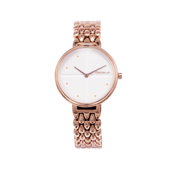 Reloj gotas oro rosa mujer