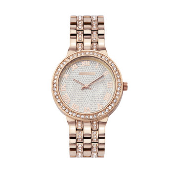 Relógio chapado ouro rosa mulher