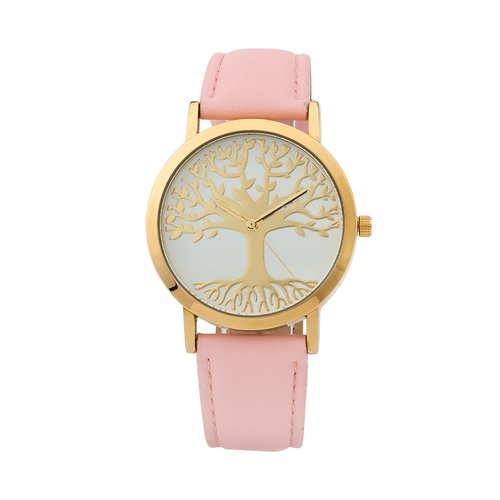 Reloj arbol de la vida rosa mujer