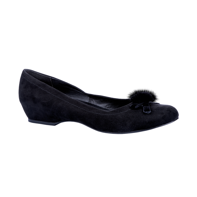 Zapato manoletina rabbit negra