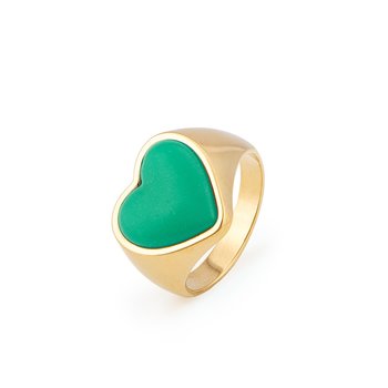 Anello Green Heart