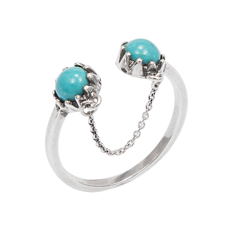 Anel turquoise&chain