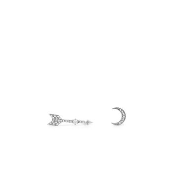 Orecchini in argento con freccia e luna