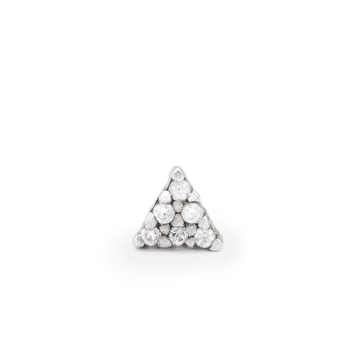 Brinco triângulo zirconites de prata