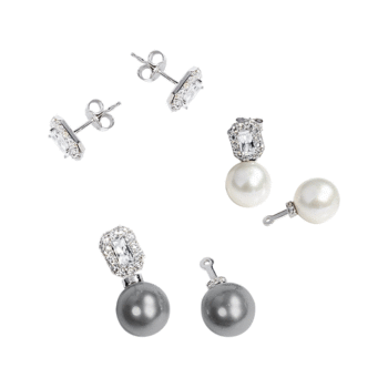 Pendientes intercambiables perlas cultivadas