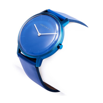 Relógio monocromo azul mulher