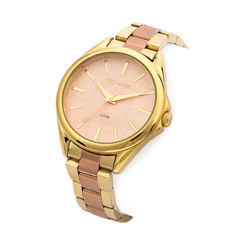 Reloj bicolor rosa mujer