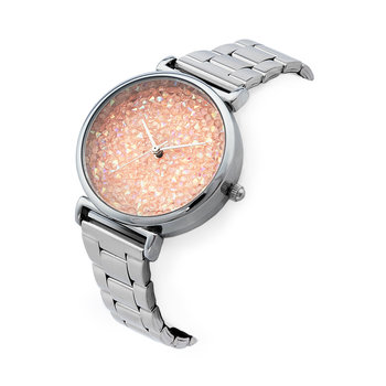 Set reloj y pulsera espuma rosada mujer