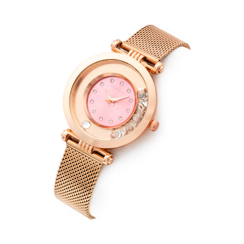 Relógio chapado ouro rosa