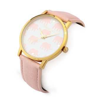 Relógio talismã elefantes rosa mulher