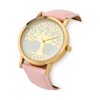 Relógio árvore da vida rosa mulher