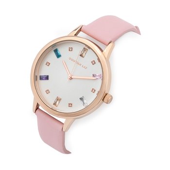 Reloj piel rosa mujer
