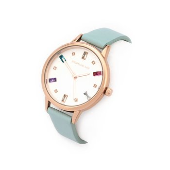 Reloj piel azul mujer