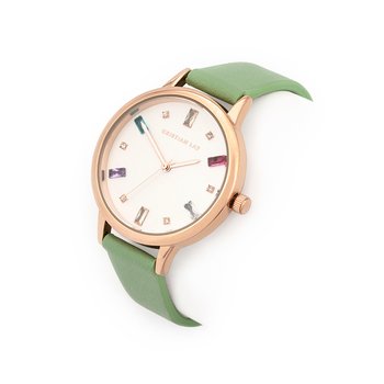 Reloj piel verde mujer