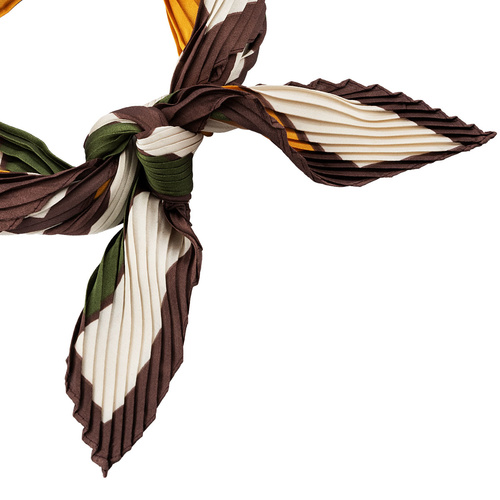 Foulard di seta plissettato tricolore