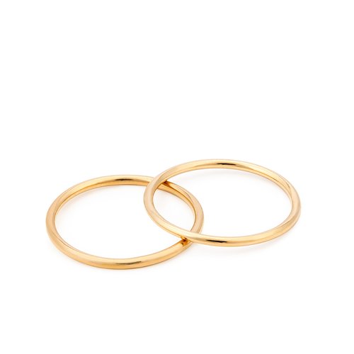 Set 2 anillos finos dorados