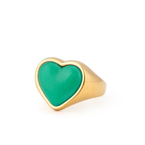 Anello Green Heart