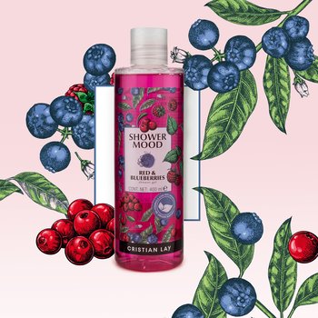 Gel bagno red and blueberries
