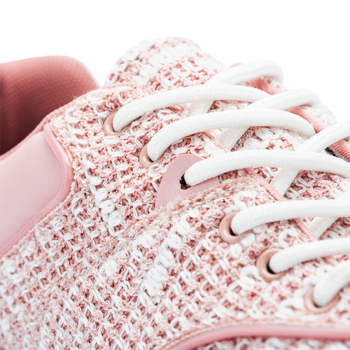 Sneaker in tessuto rosa