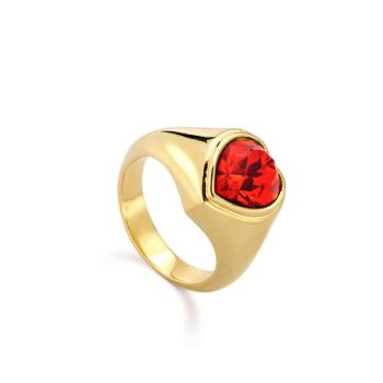 Anello red heart