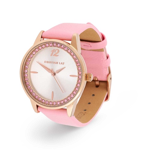 Relógio glitter pink