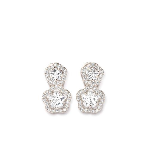 Orecchini A Palla In Argento 925 Con Zirconi - Set Di 4 Misure (3/4/5/6 Mm) - Foto 4