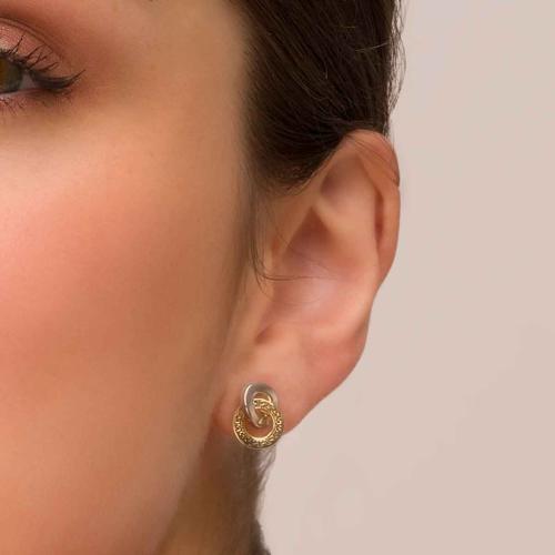 Geometrie di Luce Orecchini Arco Oro Giallo e Diamanti Geometrie di Luce Orecchini Arco Oro Giallo e Diamanti